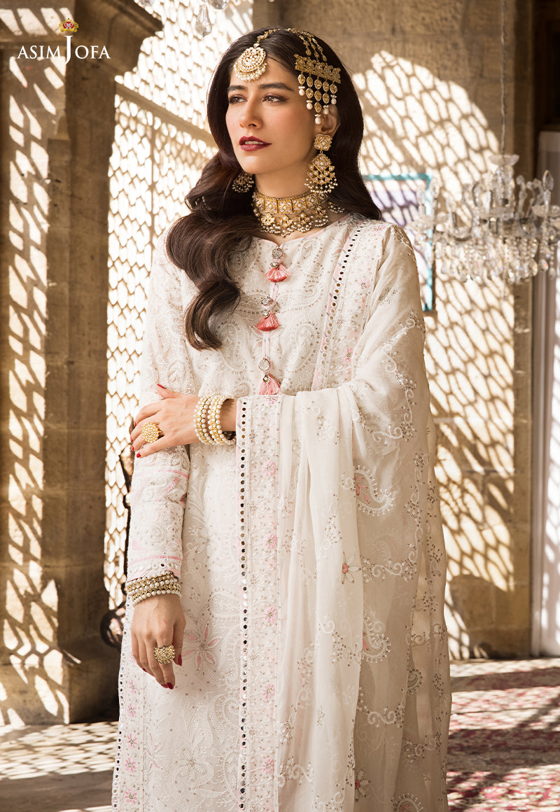 AJMQ-02 EMBROIDERED CHANDERI COTTON 3 PCS