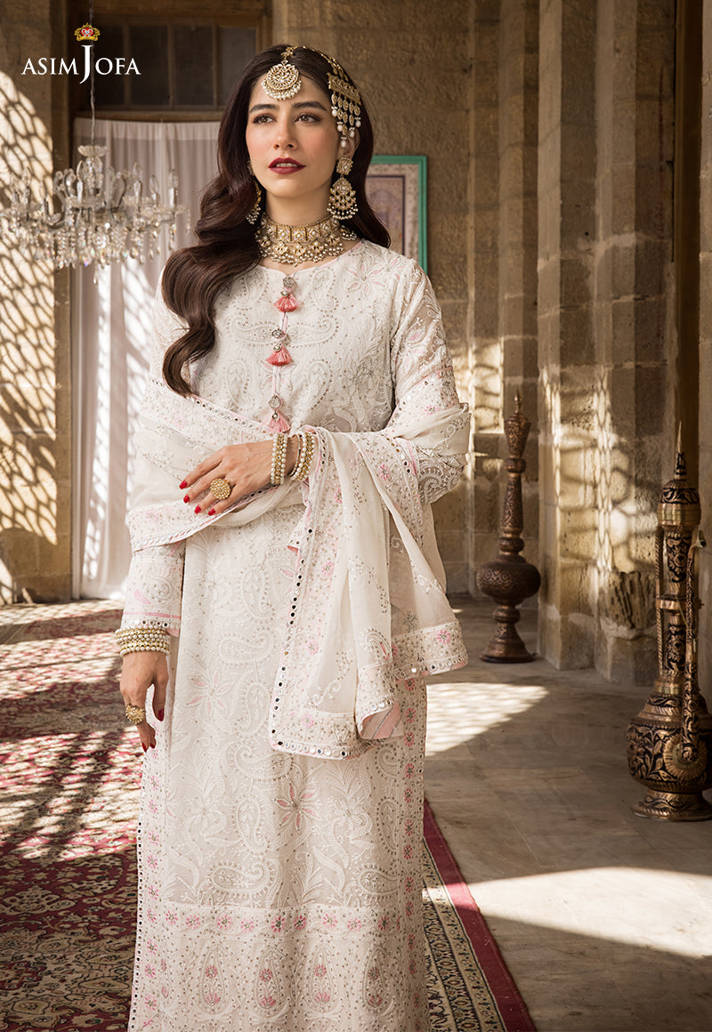 AJMQ-02 EMBROIDERED CHANDERI COTTON 3 PCS