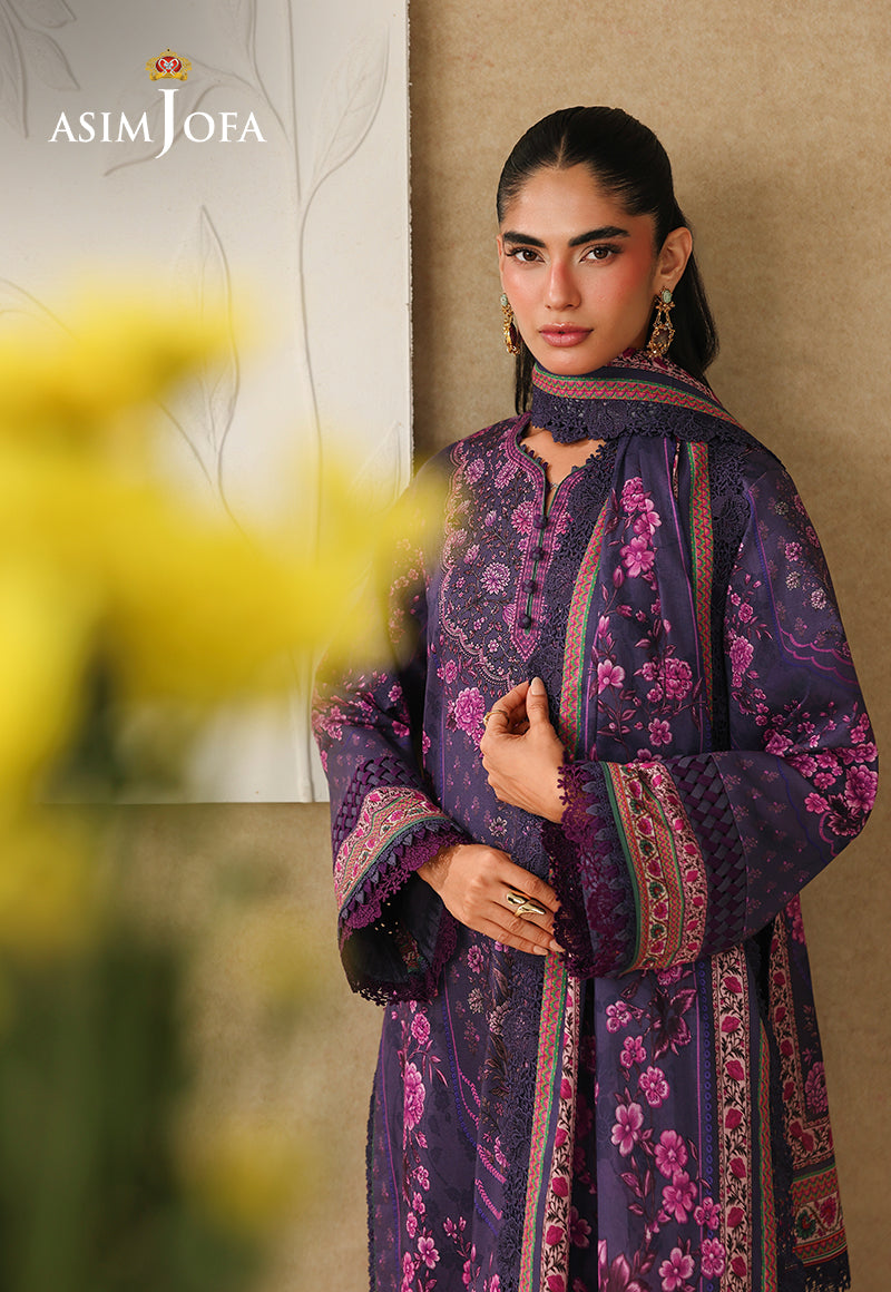AJUBC-08 Printed Lawn Unstitched 3 Pcs