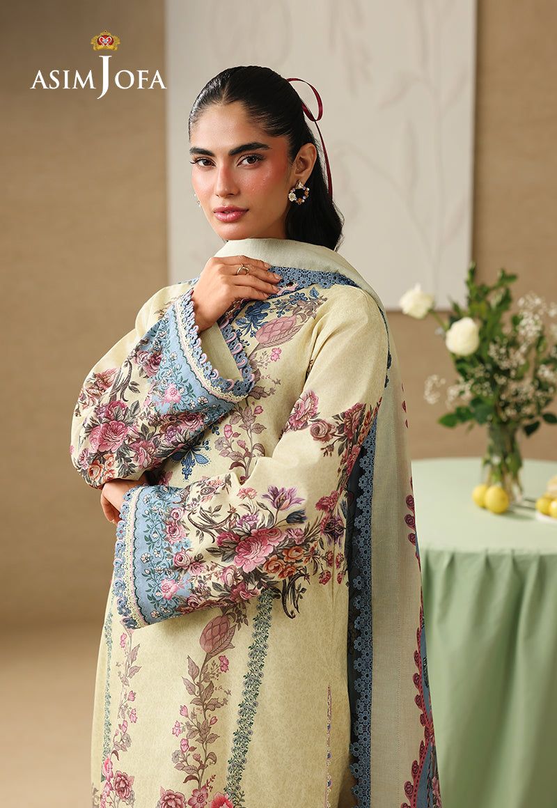 AJUBC-07 Printed Lawn Unstitched 3 Pcs