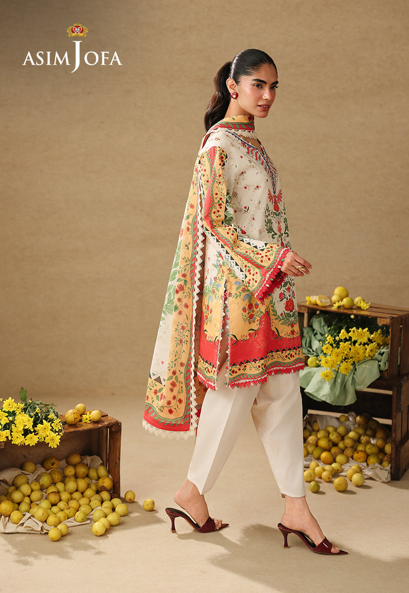 AJUBC-01 Printed Lawn Unstitched 3 Pcs