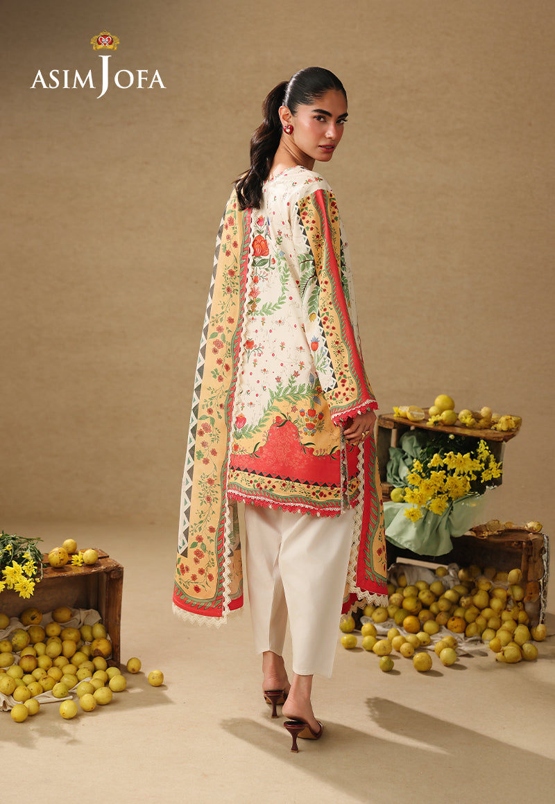 AJUBC-01 Printed Lawn Unstitched 3 Pcs