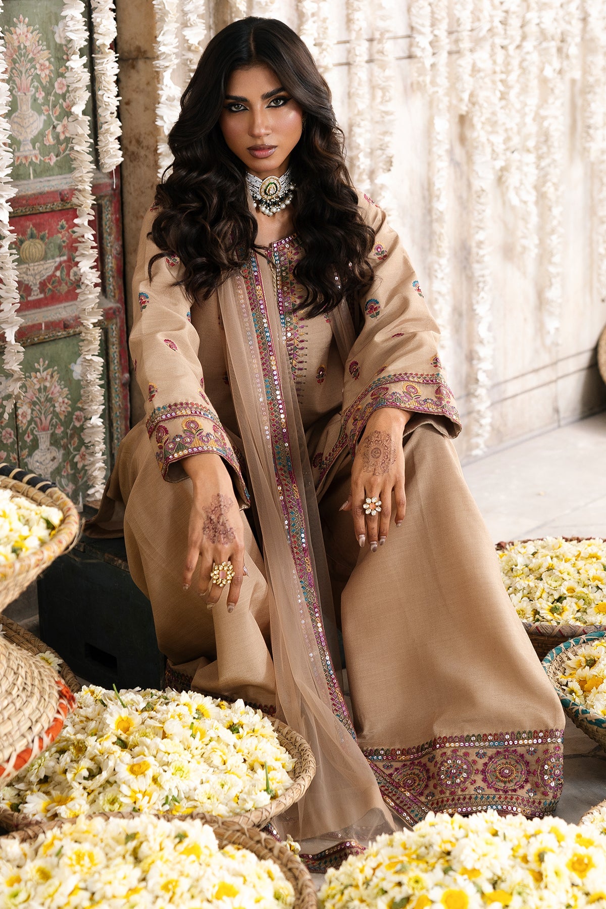 3-PC Embroidered Silk CMA-6-326