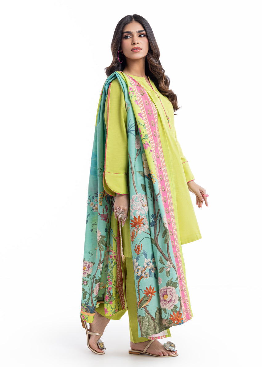 Lime-Khaddar-3 Piece (WP3PSBW25HR10N11)