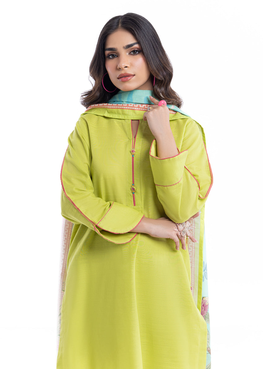 Lime-Khaddar-3 Piece (WP3PSBW25HR10N11)