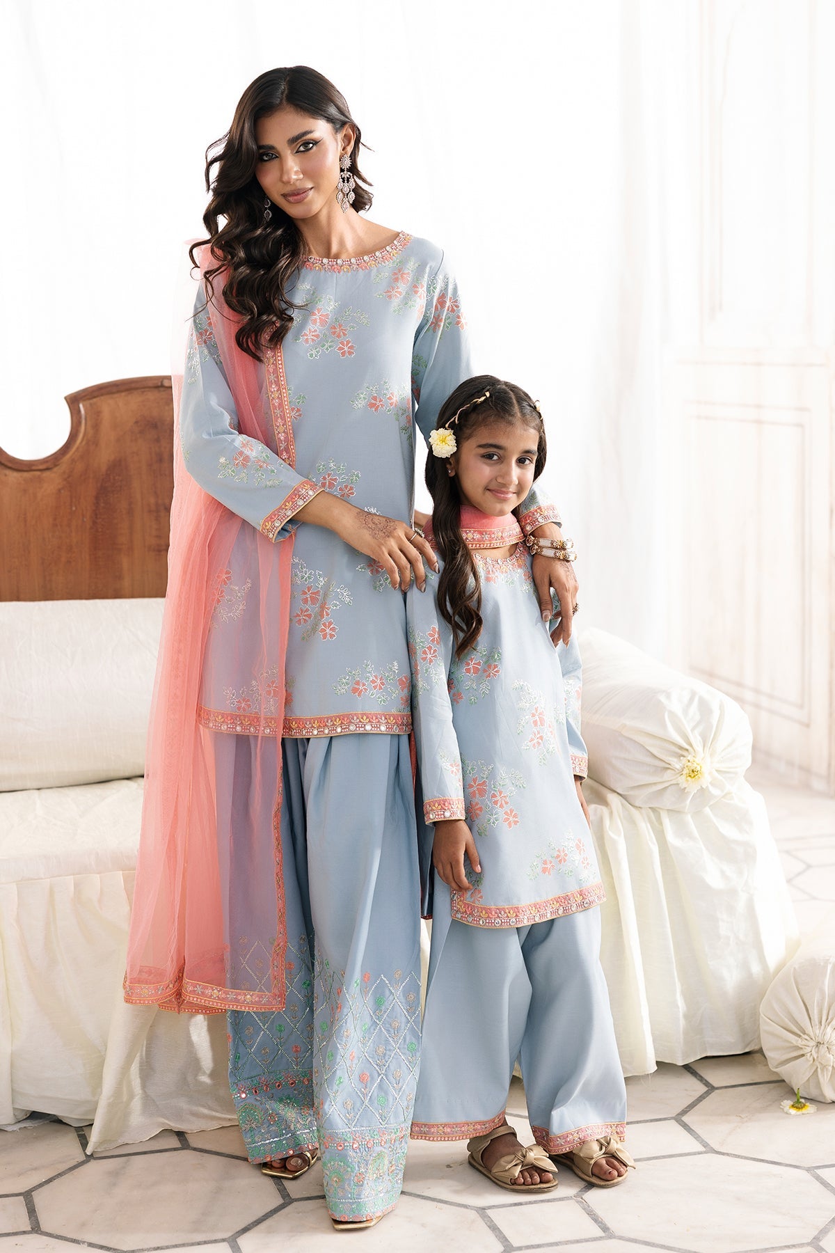 3-PC Embroidered Raw-Silk Suit CMA-6-344