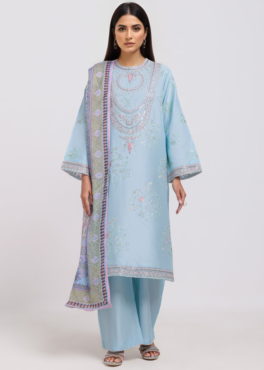 L-Blue-Cotton Net-3 Piece (WPS25FE3024)