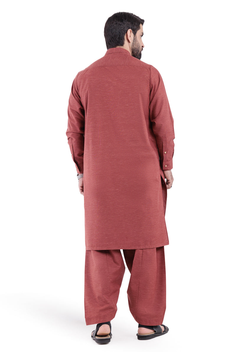 Rust-Blended-Shalwar Suit - (MP2PBBW25BM11D9)