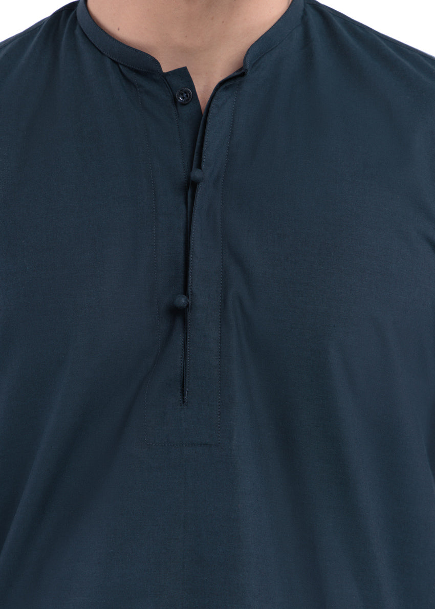 Navy-Blended-Kurta - (MP1PBW25BM10N4)