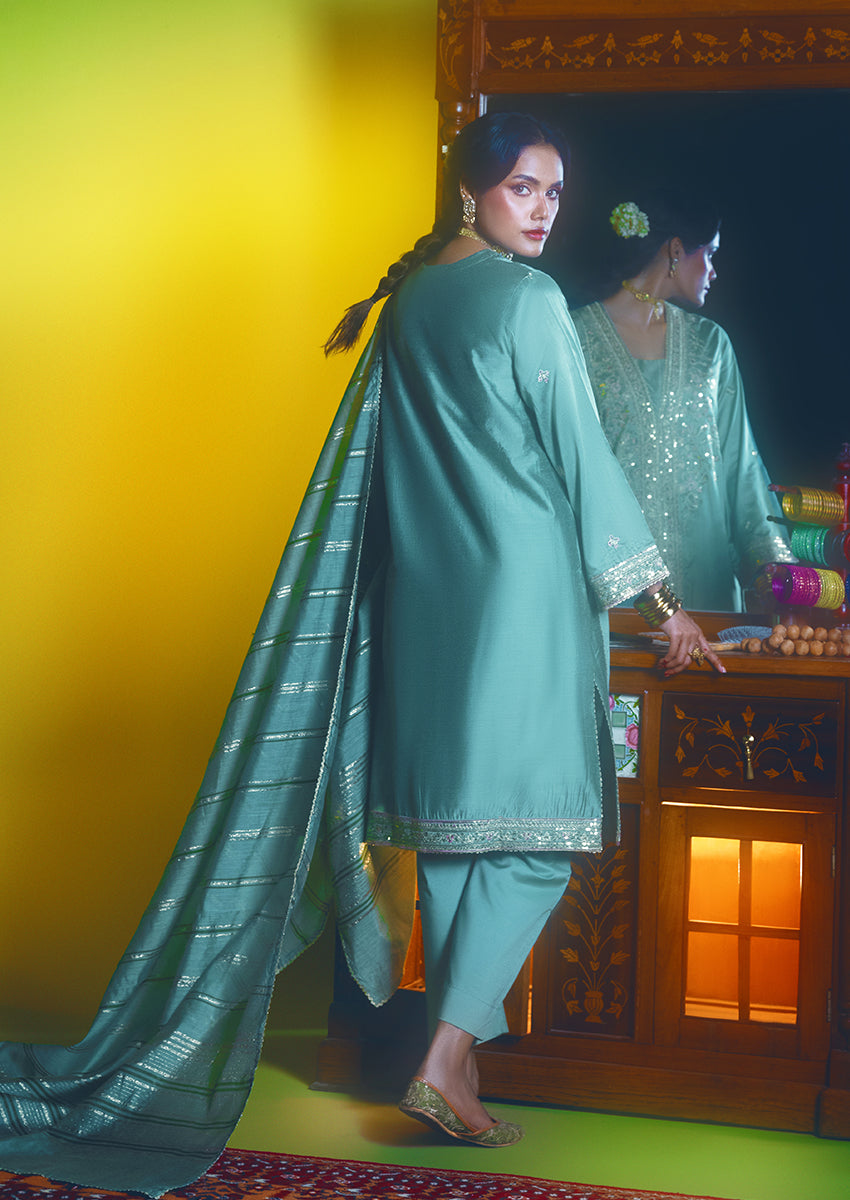 Green-Cotton-Silk-3 Piece (WP3PSFW25F10N3)