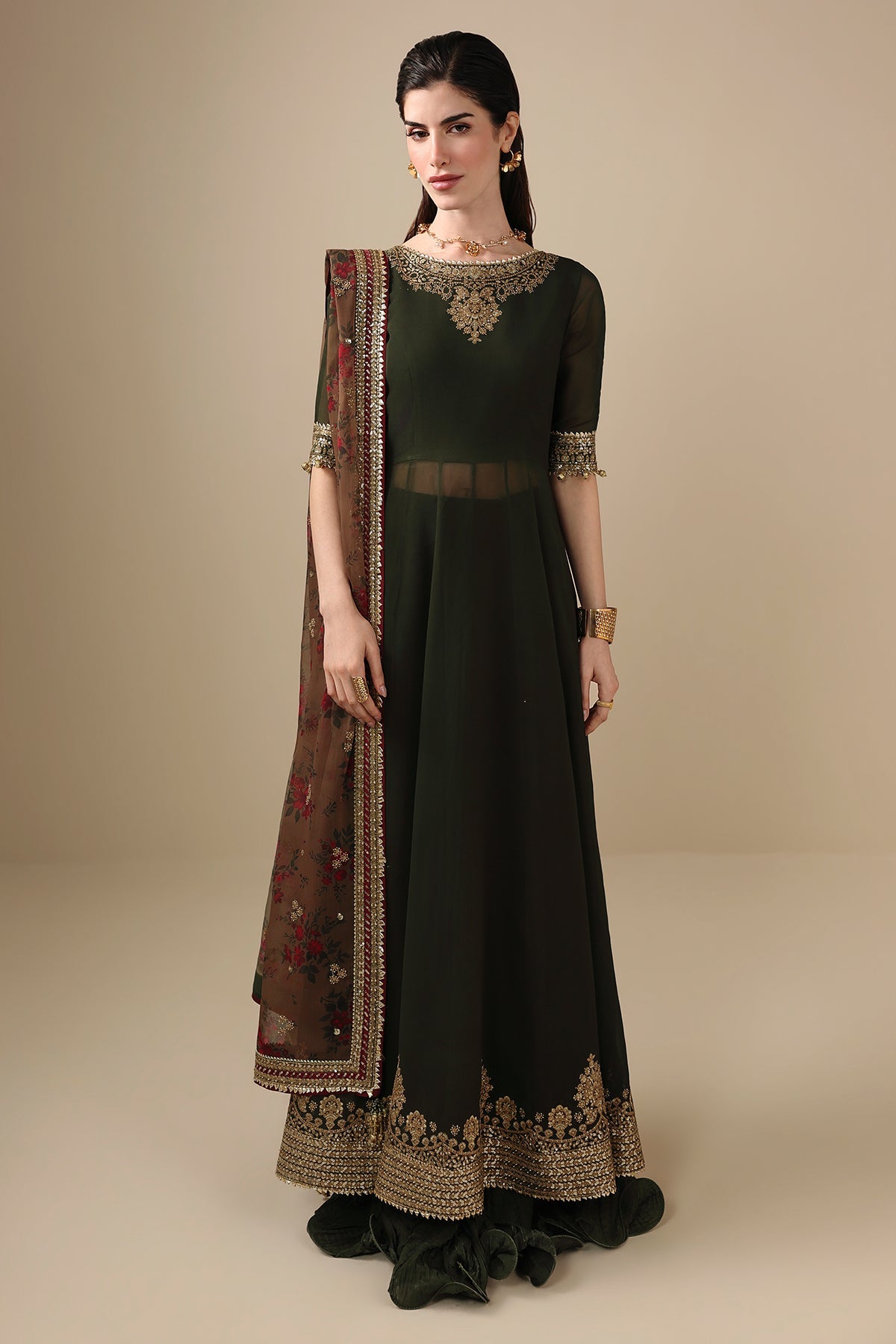 EMBROIDERED CHIFFON UC-3121