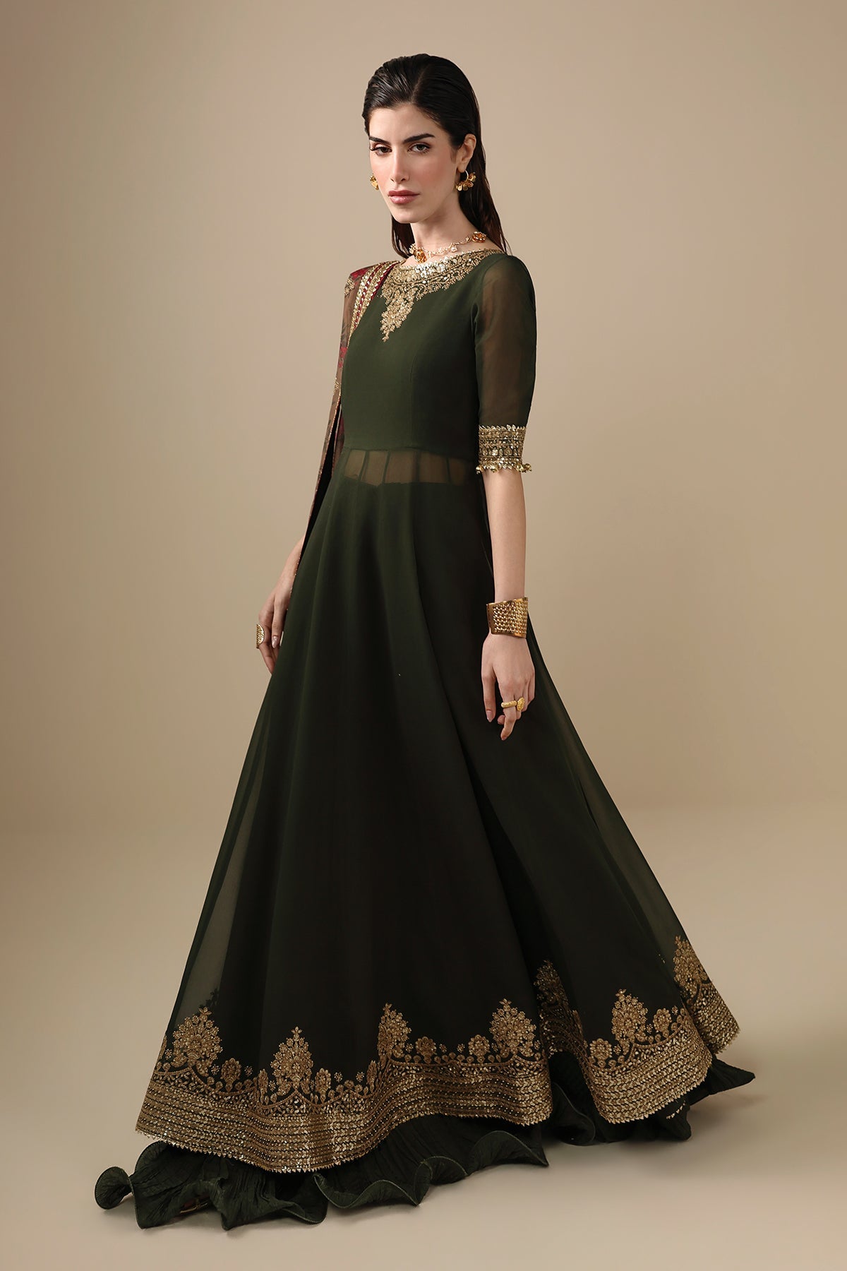 EMBROIDERED CHIFFON UC-3121