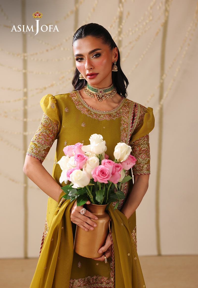 AJUFC-18 Embroidered Chiffon Unstitched 3 Pcs