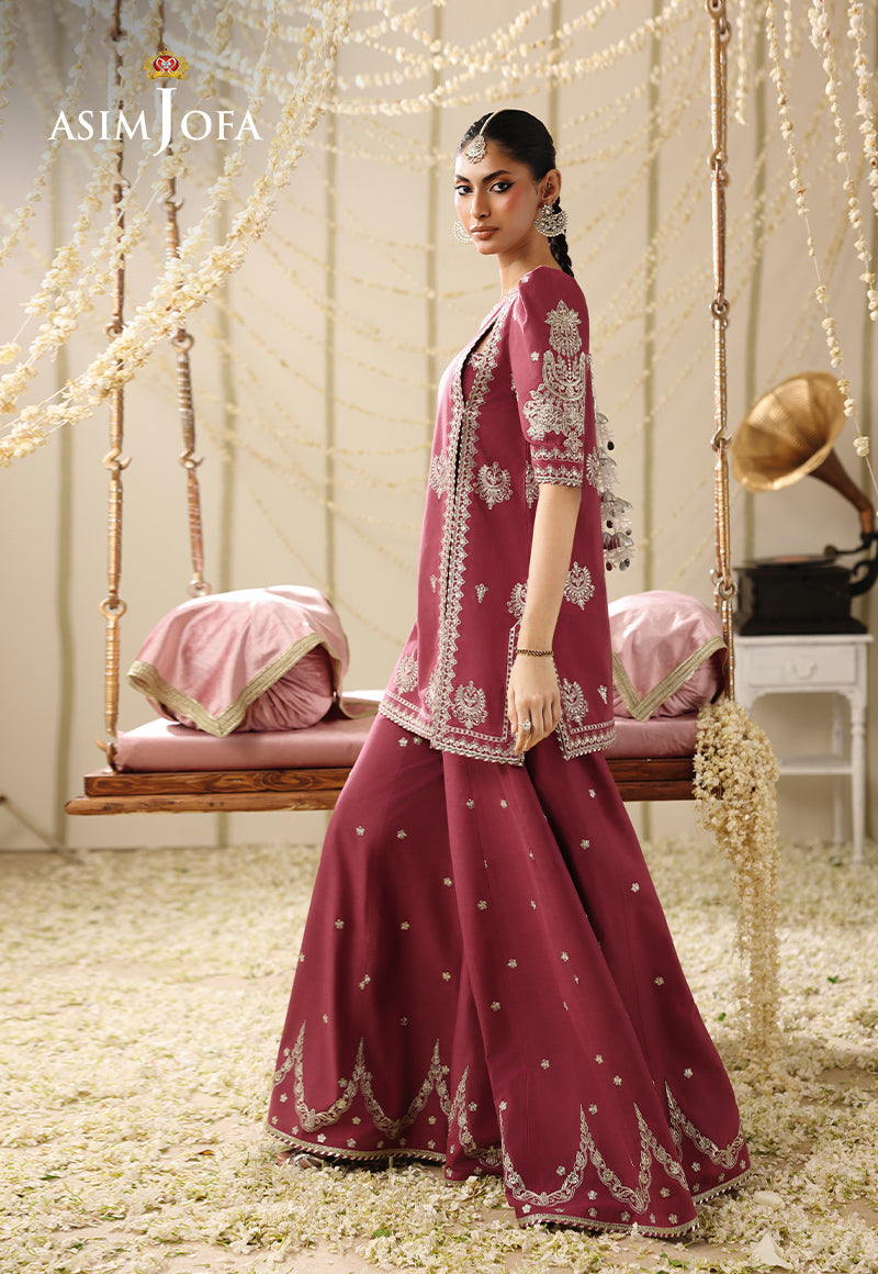 AJUFC-10 Embroidered Boski Silk Unstitched 2 Pcs