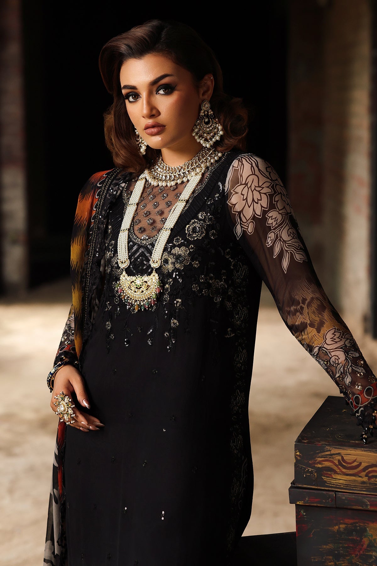 3-PC Unstitched Chiffon Collection VSL25-36