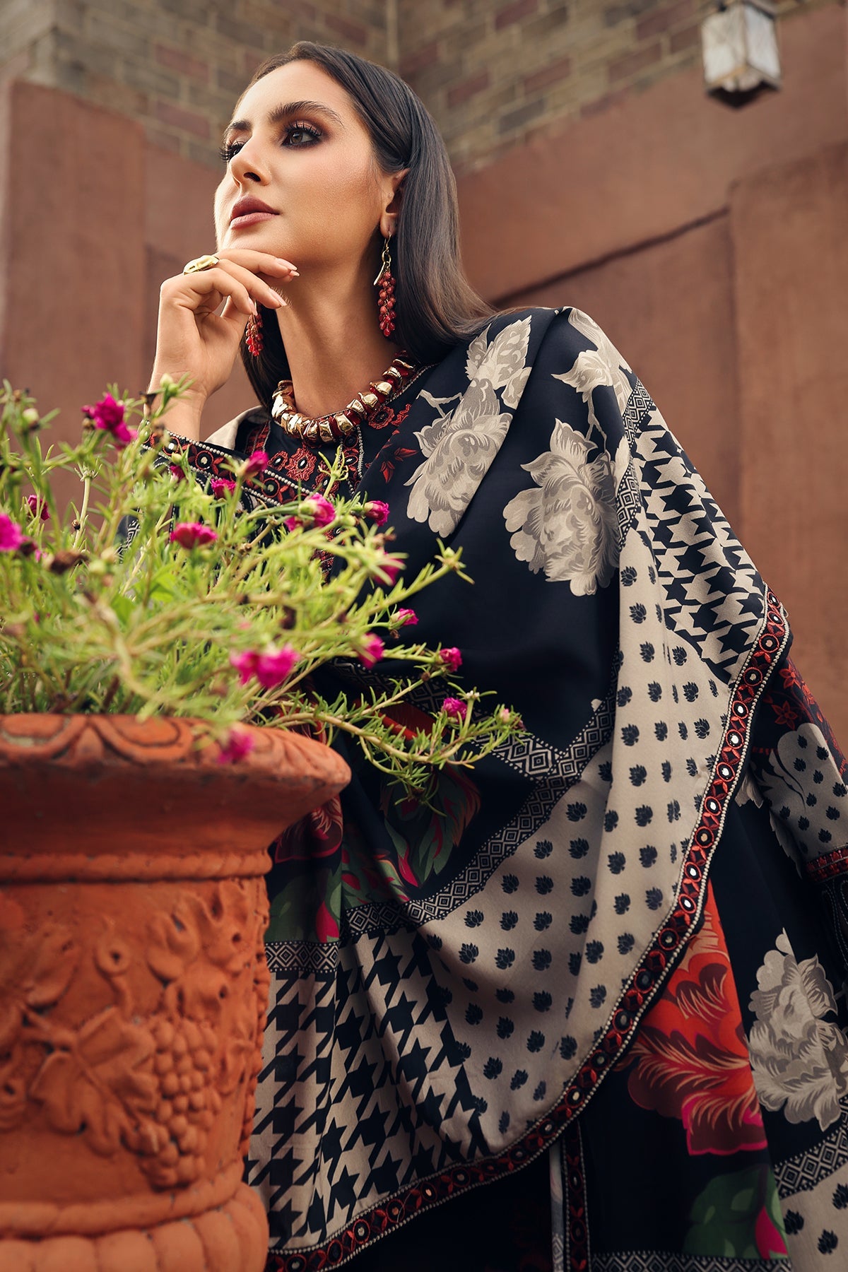 3-PC Stitched Embroidered Linen Collection CCW7-10P