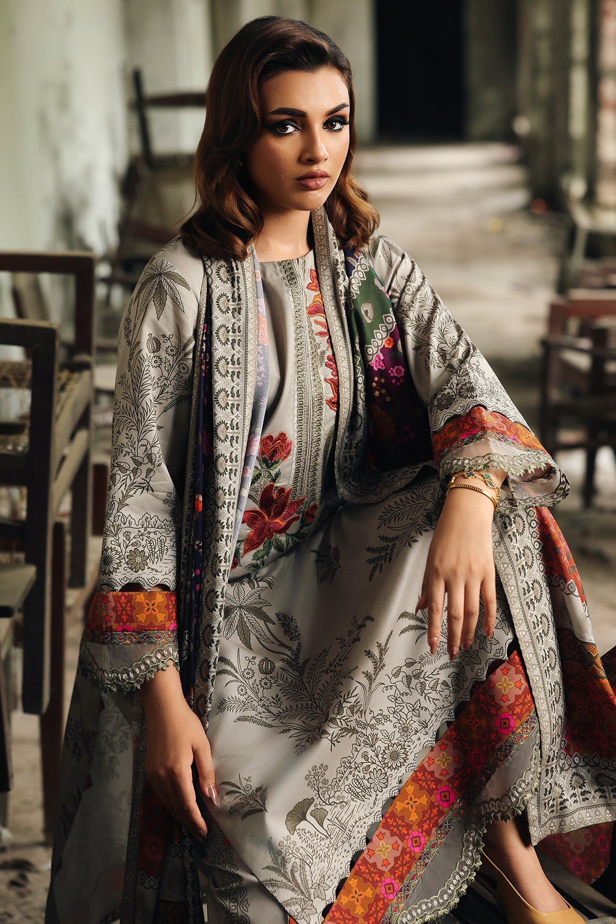 3-pc Unstitched Embroidered Staple DSCW5-05