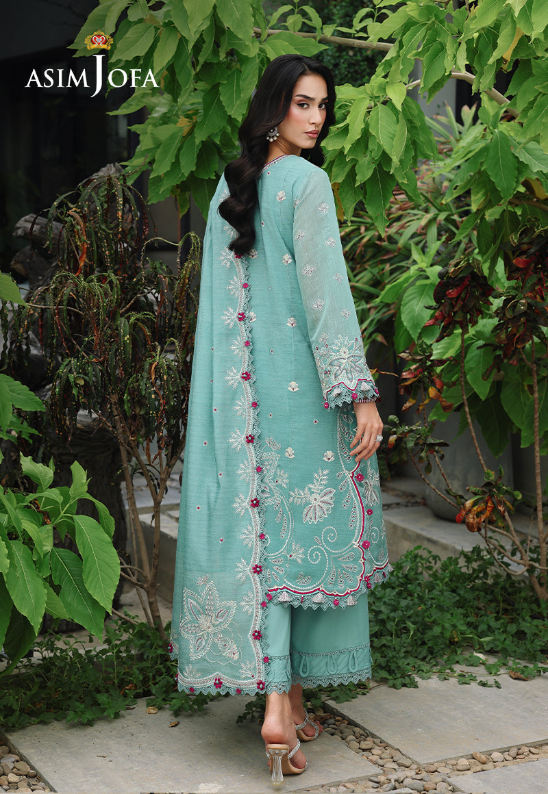 AJULC-09 Embroidered Paper Cotton Unstitched 3 Pcs