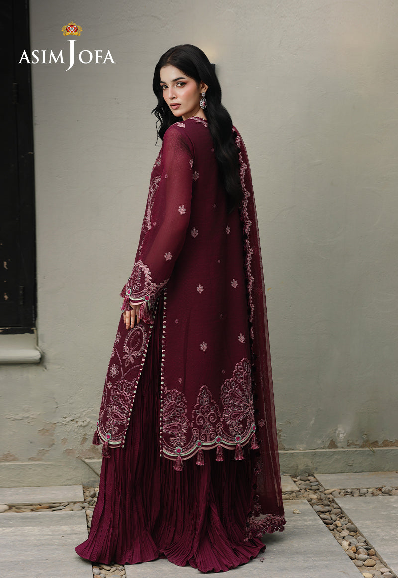AJULC-10 Embroidered Paper Cotton Unstitched 3 Pcs