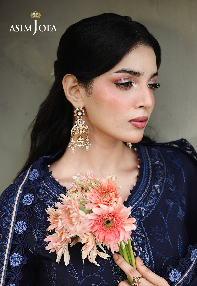 AJULC-07 Embroidered Paper Cotton Unstitched 3 Pcs
