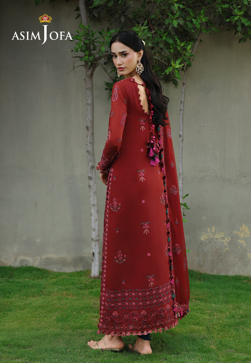 AJULC-05 Embroidered Paper Cotton Unstitched 3 Pcs