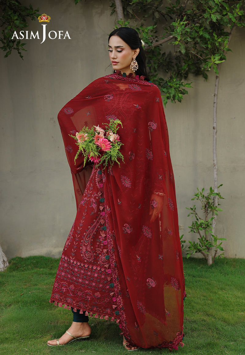 AJULC-05 Embroidered Paper Cotton Unstitched 3 Pcs
