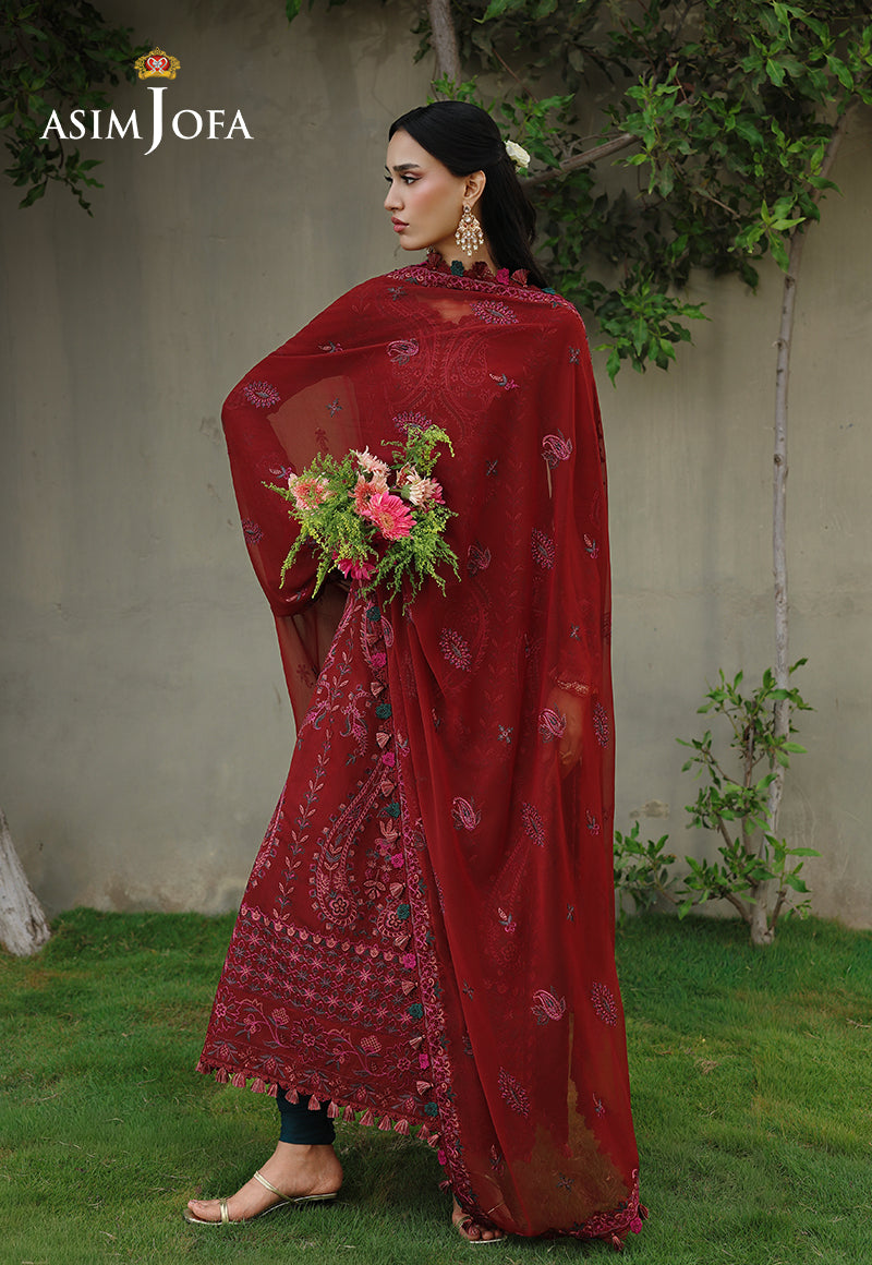 AJULC-05 Embroidered Paper Cotton Unstitched 3 Pcs