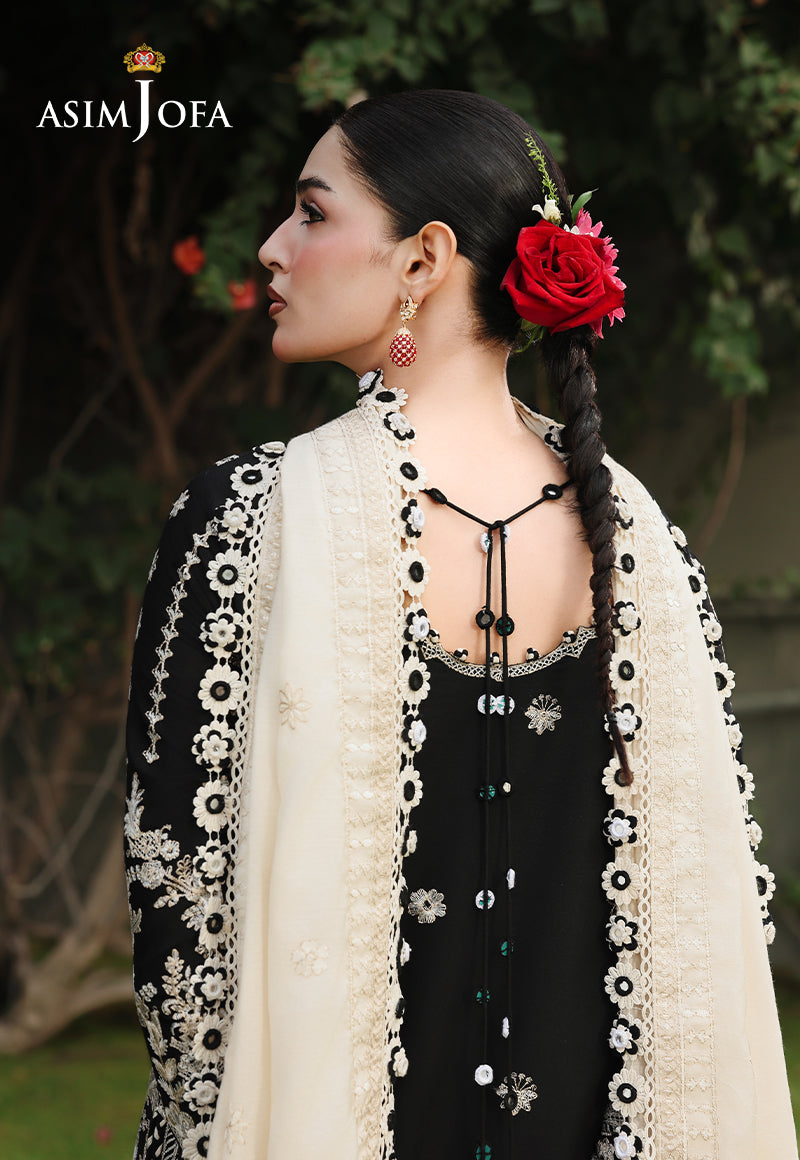 AJULC-01 Embroidered Paper Cotton Unstitched 3 Pcs