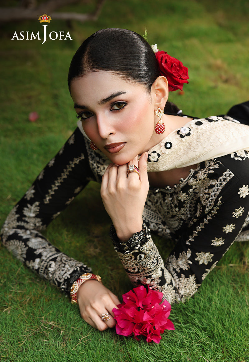 AJULC-01 Embroidered Paper Cotton Unstitched 3 Pcs