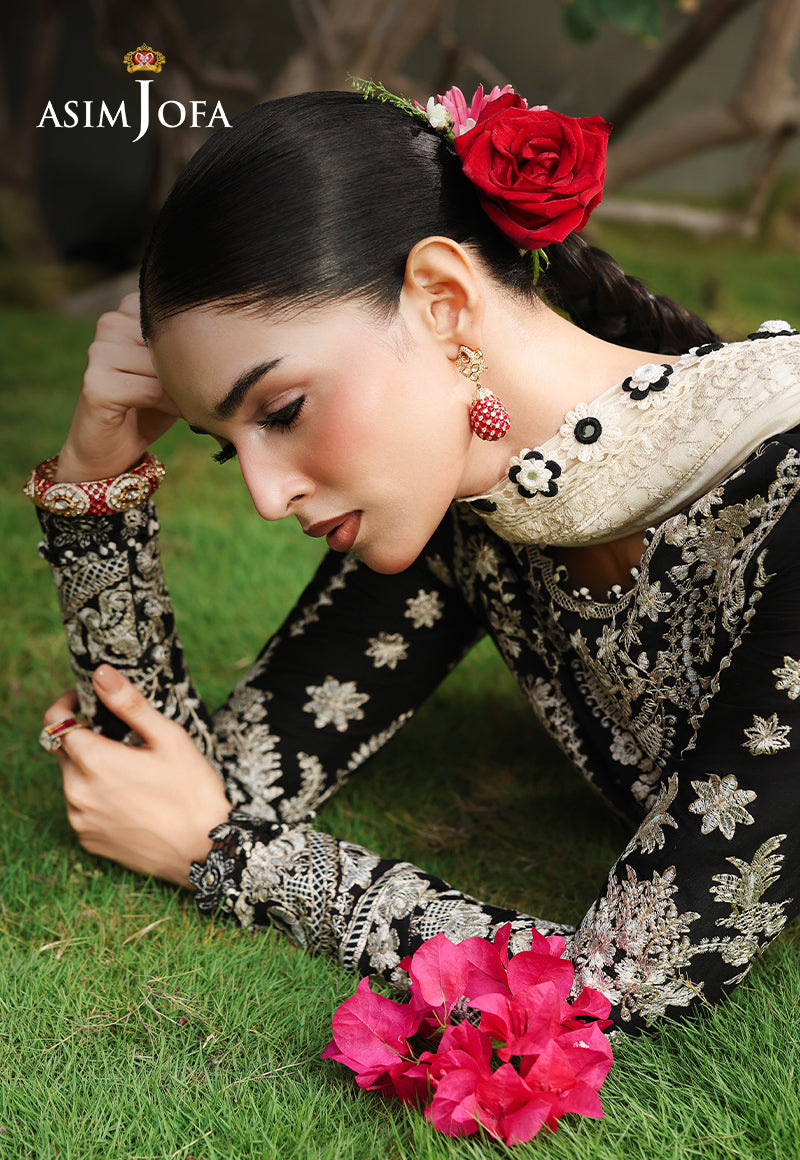 AJULC-01 Embroidered Paper Cotton Unstitched 3 Pcs