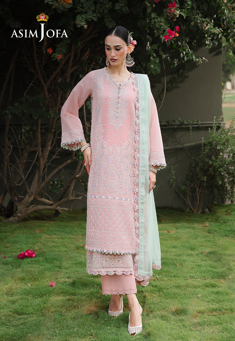 AJULC-06 Embroidered Paper Cotton Unstitched 3 Pcs