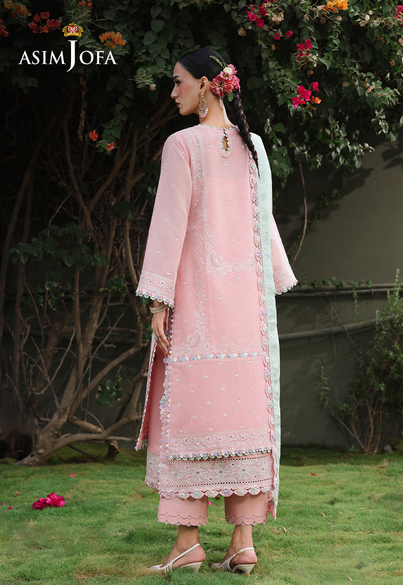 AJULC-06 Embroidered Paper Cotton Unstitched 3 Pcs