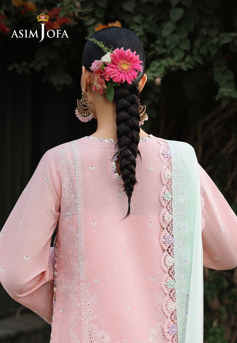 AJULC-06 Embroidered Paper Cotton Unstitched 3 Pcs