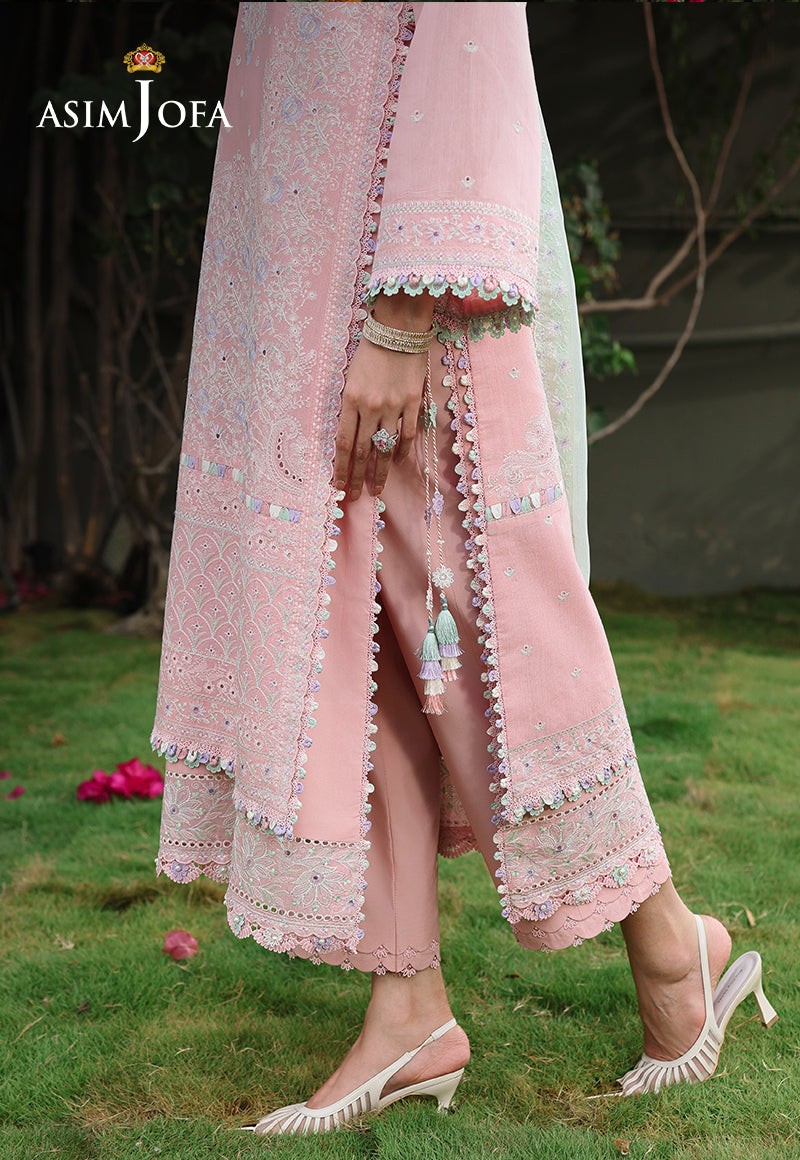AJULC-06 Embroidered Paper Cotton Unstitched 3 Pcs