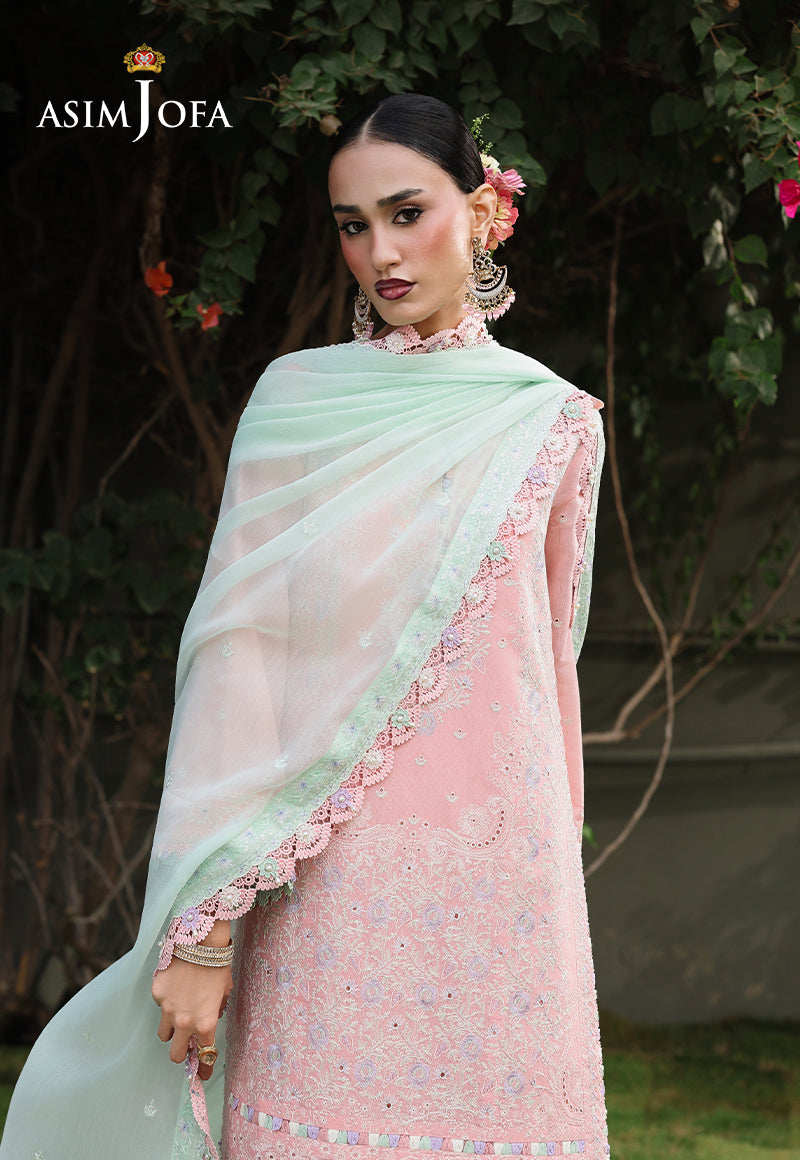 AJULC-06 Embroidered Paper Cotton Unstitched 3 Pcs