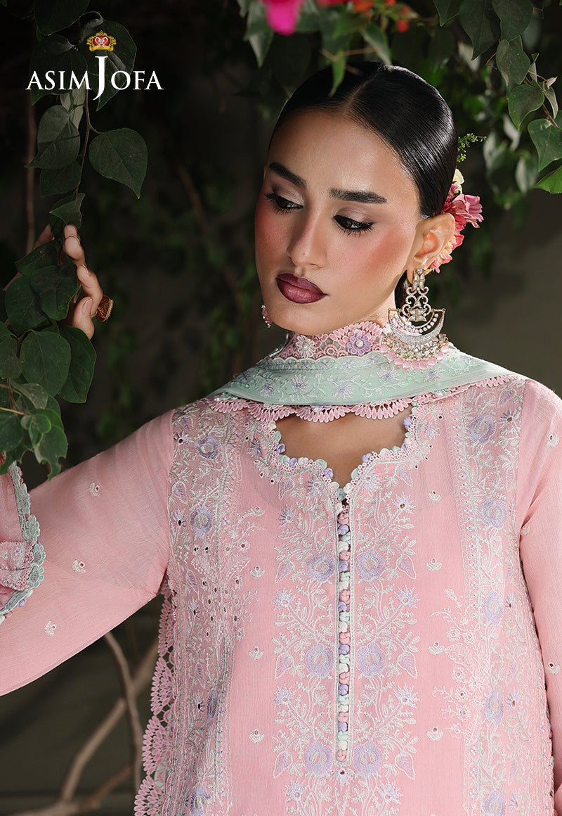 AJULC-06 Embroidered Paper Cotton Unstitched 3 Pcs