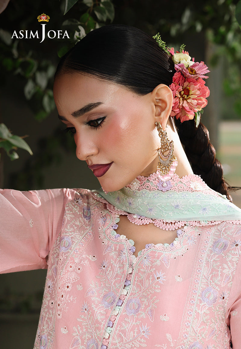 AJULC-06 Embroidered Paper Cotton Unstitched 3 Pcs