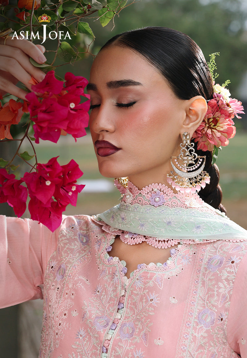 AJULC-06 Embroidered Paper Cotton Unstitched 3 Pcs
