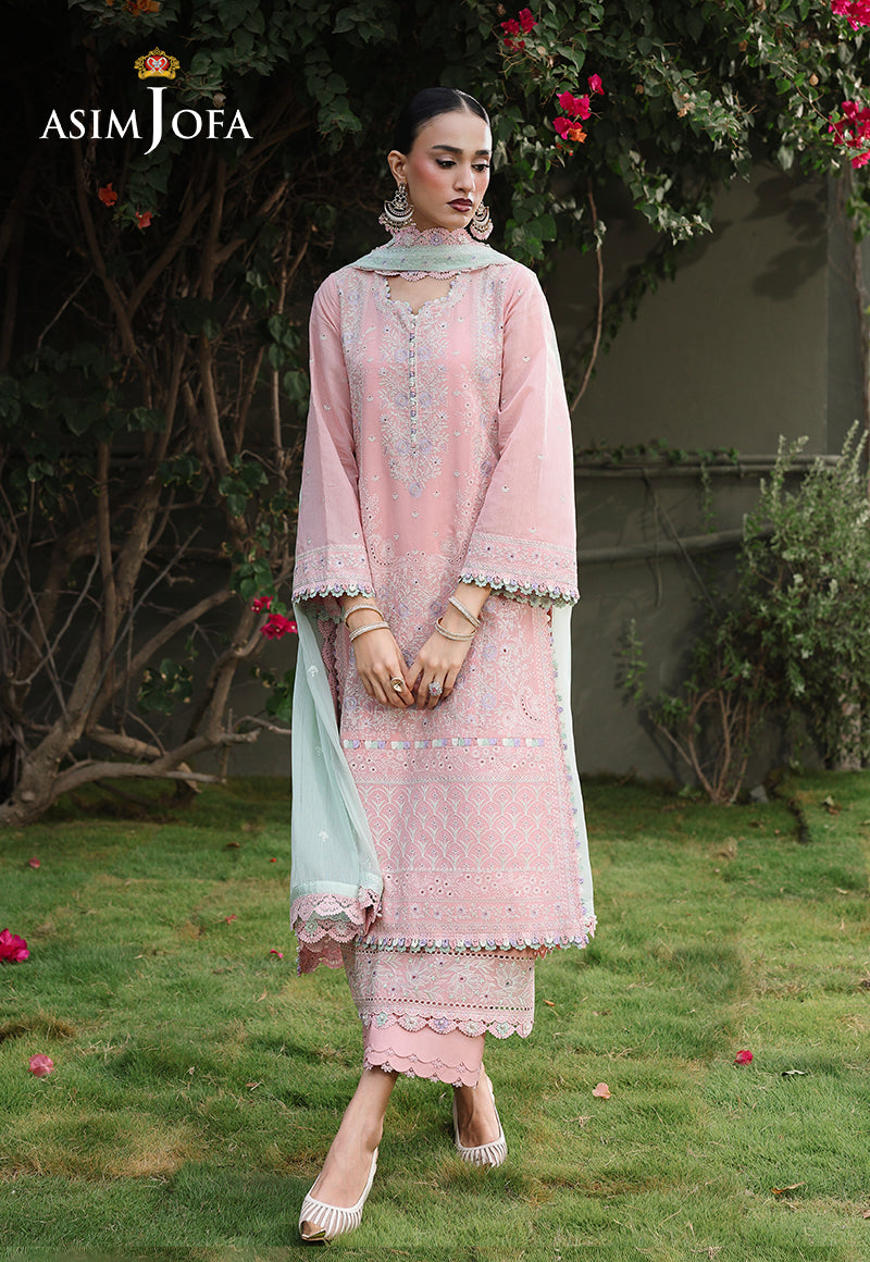 AJULC-06 Embroidered Paper Cotton Unstitched 3 Pcs