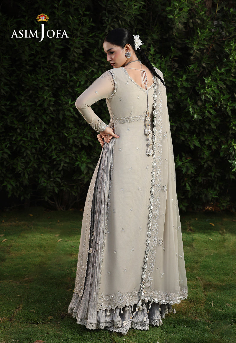 AJULC-08 Embroidered Chiffon Unstitched 3 Pcs