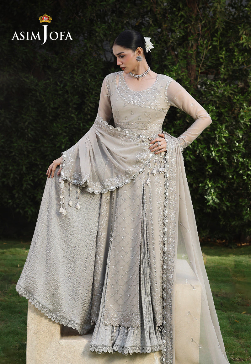 AJULC-08 Embroidered Chiffon Unstitched 3 Pcs