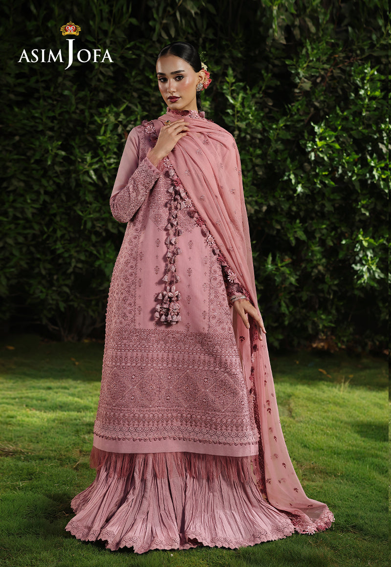 AJULC-03 Embroidered Paper Cotton Unstitched 3 Pcs