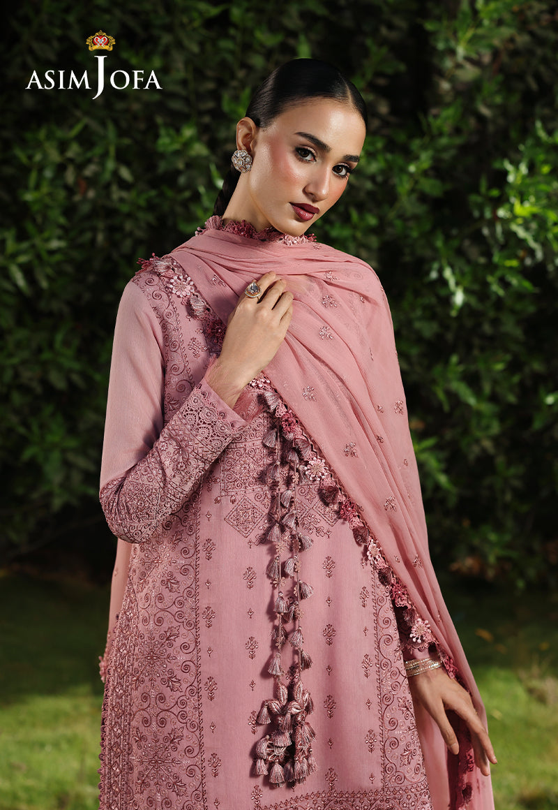 AJULC-03 Embroidered Paper Cotton Unstitched 3 Pcs