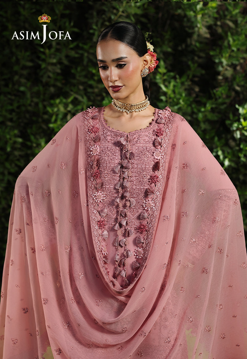 AJULC-03 Embroidered Paper Cotton Unstitched 3 Pcs