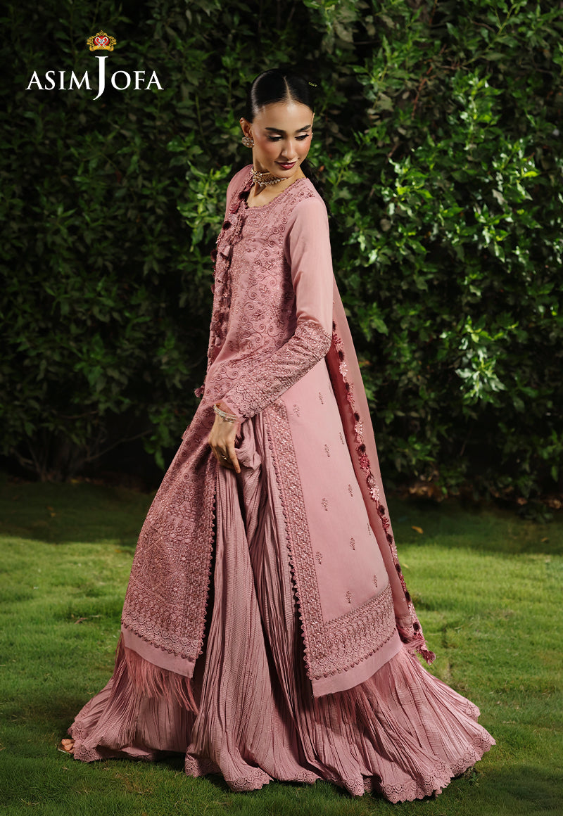 AJULC-03 Embroidered Paper Cotton Unstitched 3 Pcs