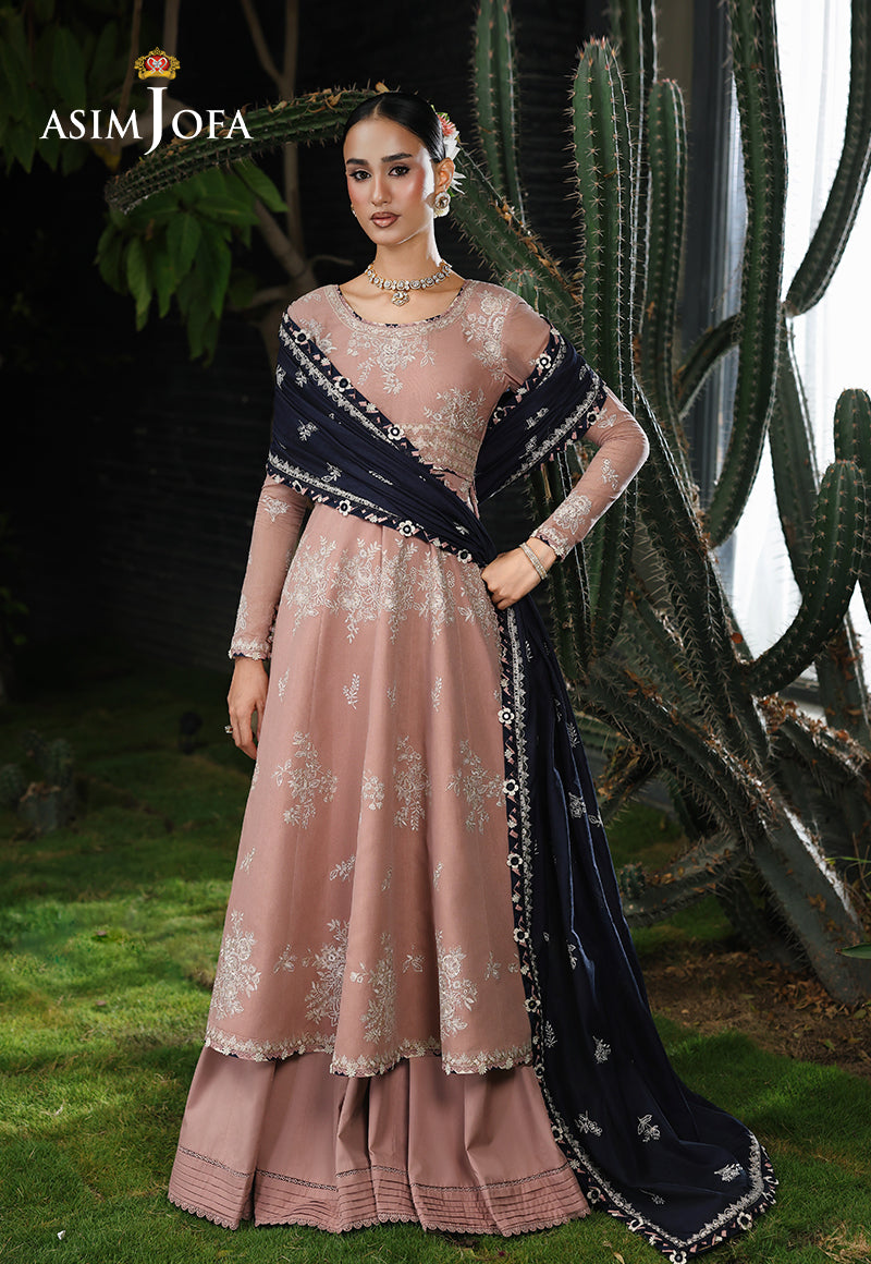 AJULC-02 Embroidered Paper Cotton Unstitched 3 Pcs
