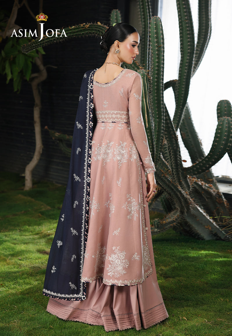 AJULC-02 Embroidered Paper Cotton Unstitched 3 Pcs