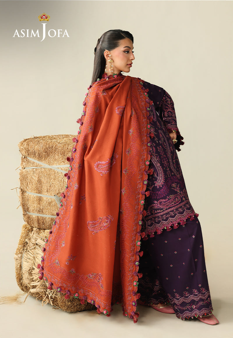 AJULKD-05 Embroidered Rod Stitched 3 Pcs