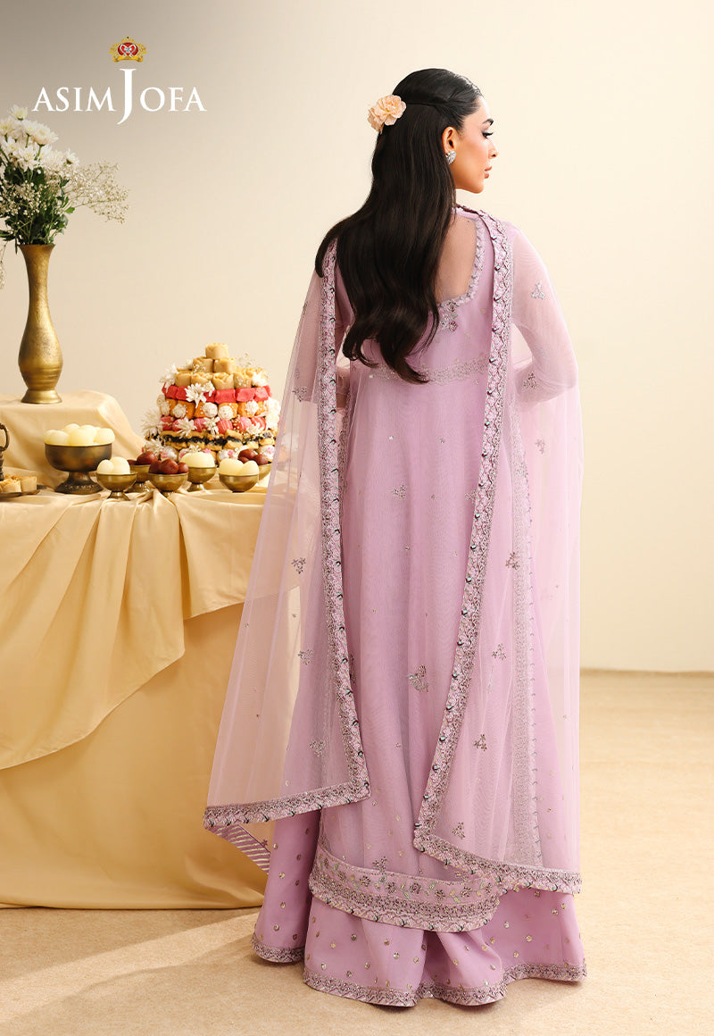 AJULIH-06 Embroidered Poly Net Unstitched 3 Pcs