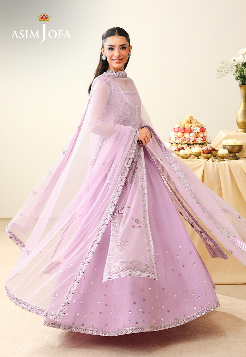 AJULIH-06 Embroidered Poly Net Unstitched 3 Pcs